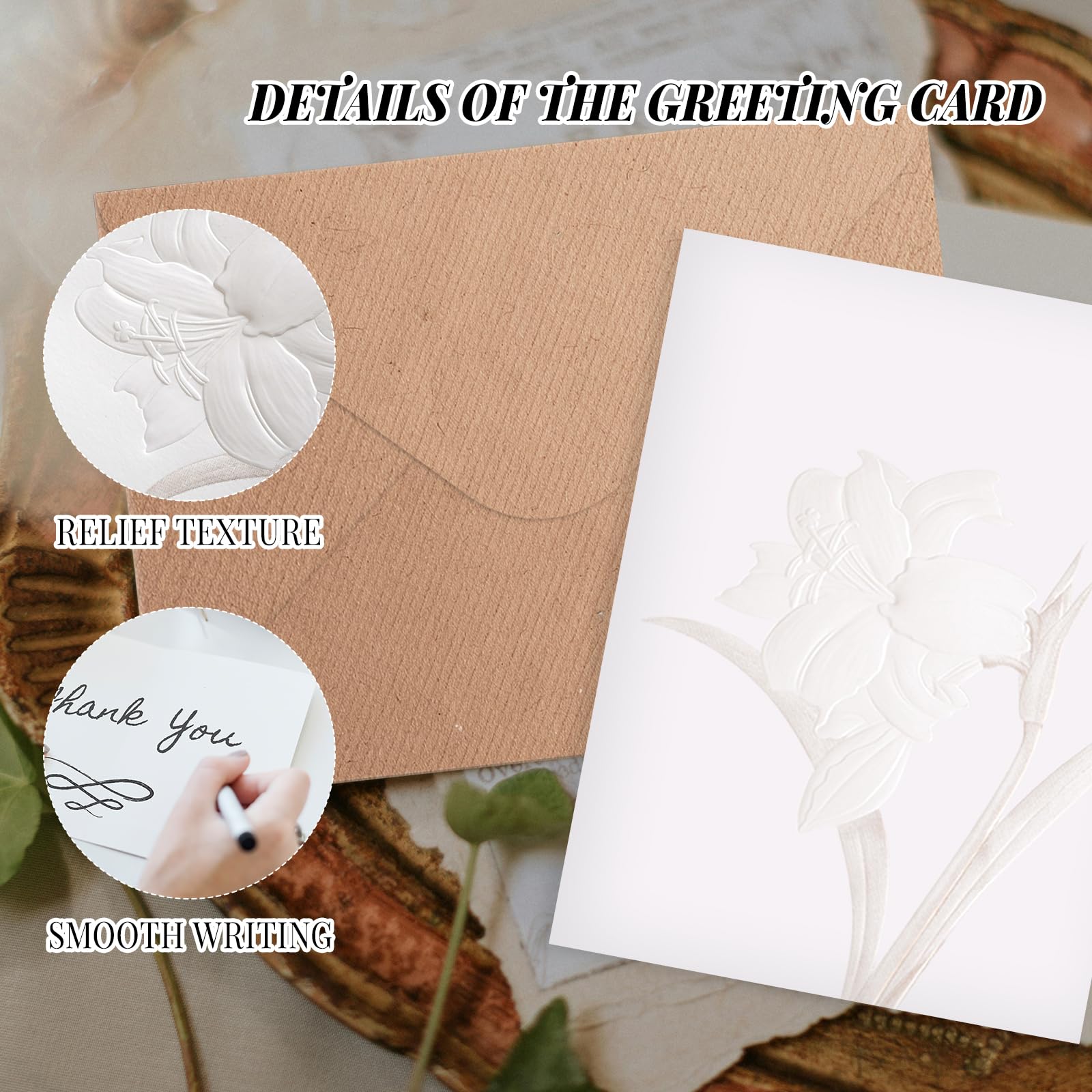 Lzqpoeas Lot De Cartes De Vu0153ux Vierges Avec Enveloppes - 10,2 X 15,2 Cm