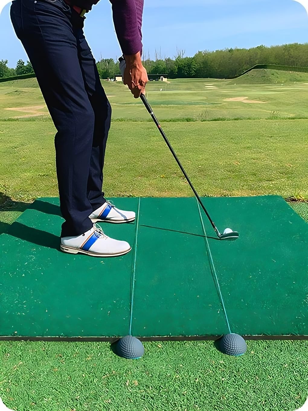 The Alignment Ball - Golf Training Aid for Setup & Alignment - Alternative to Sticks/Rods. Bundle with Golf Ball Alignment Stencil & Pen