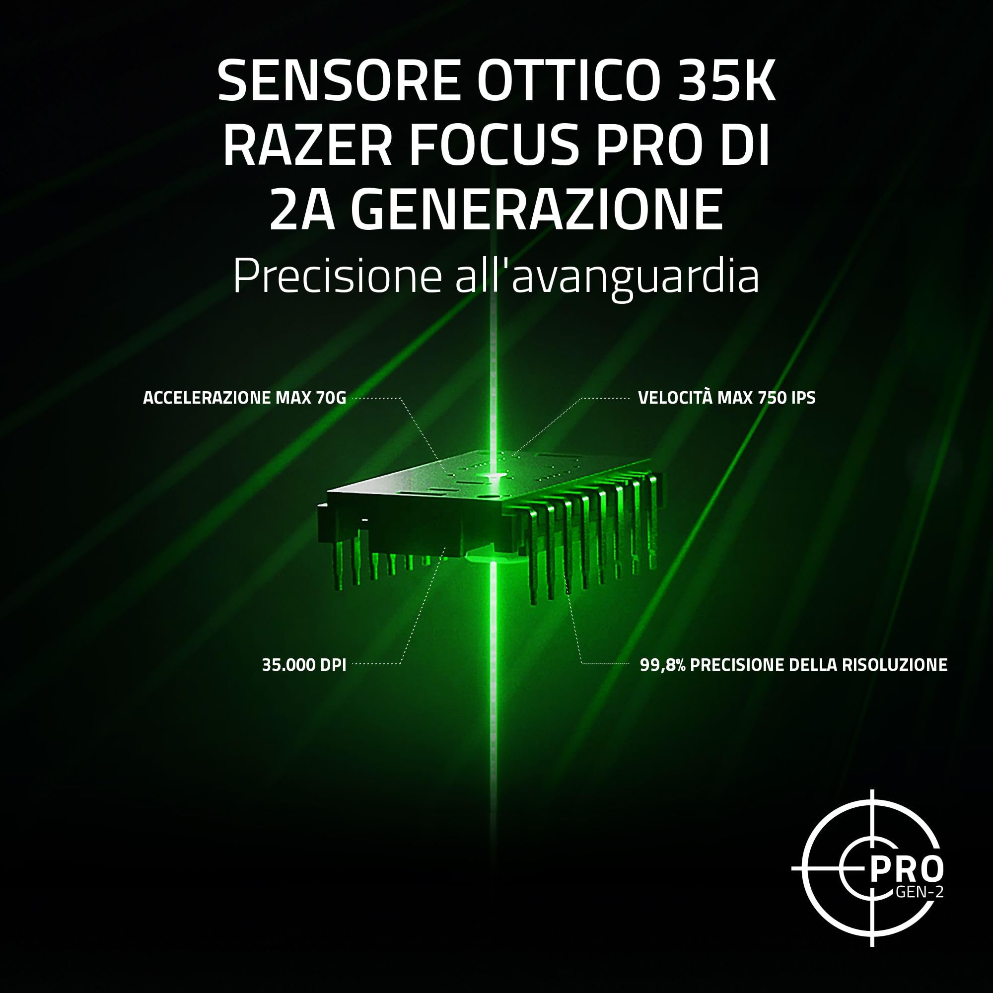 Razer Basilisk V3 Pro 35K Phantom White - Mouse da gioco RGB ergonomico wireless personalizzabile - Sensore 35K DPI - HyperSpeed e Bluetooth - PC/Mac | Edizione Phantom White