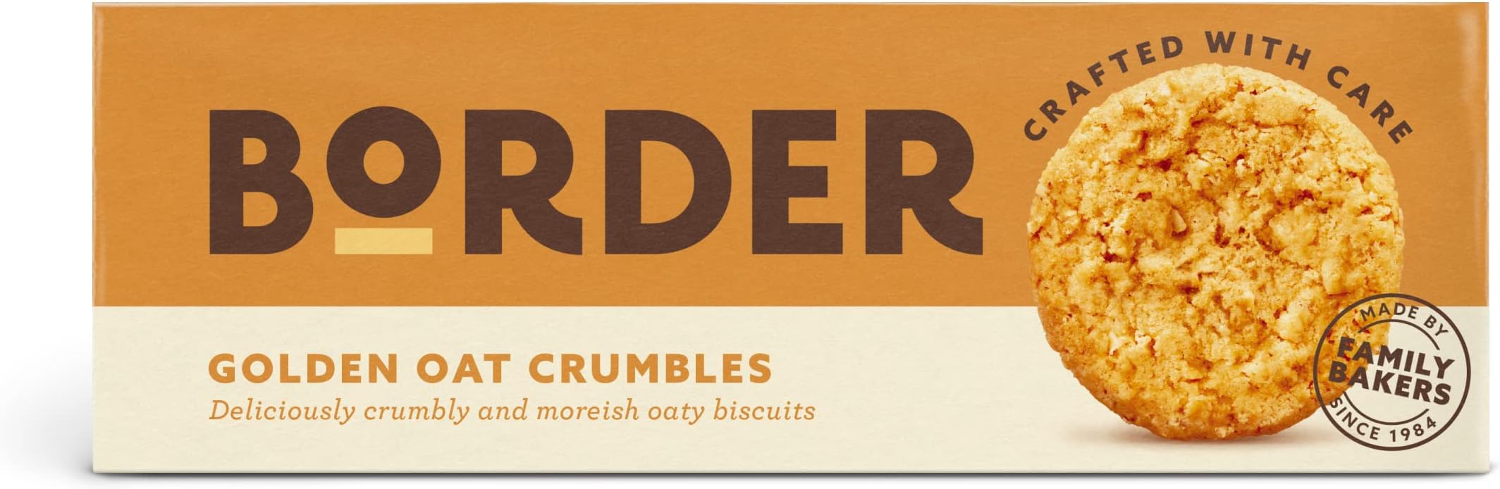 Border Biscuits - Golden Oat Crumbles - Crunchy Oat Chewy Biscuits - Delicious Oaty Biscuits for Any Occasion, 150g (Box of 12 packs)