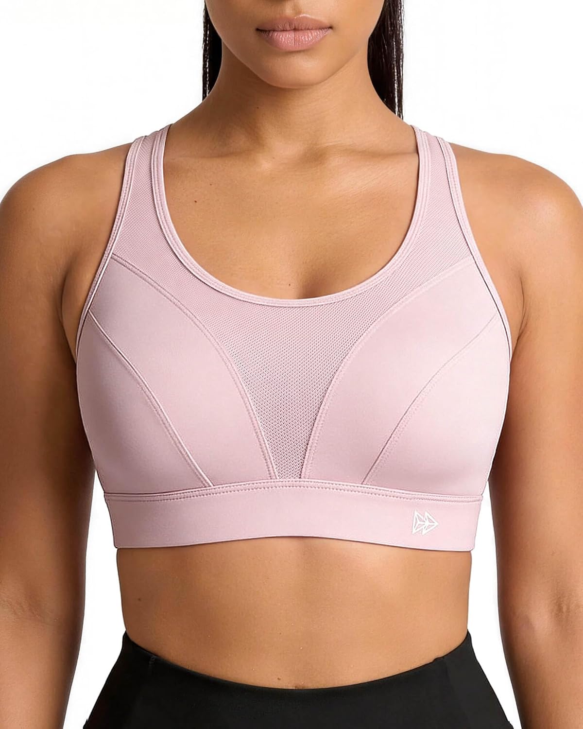 Yvette High Impact Sports Bra for Women, Adjustable Workout Soft Support Bra for Running Yoga, Pilates, Lounge & Gym