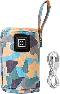 Borsa termica per biberon, borsa termica portatile con porta USB, per il riscaldamento del latte, borsa termica da viaggio, con 3 marce, colore blu