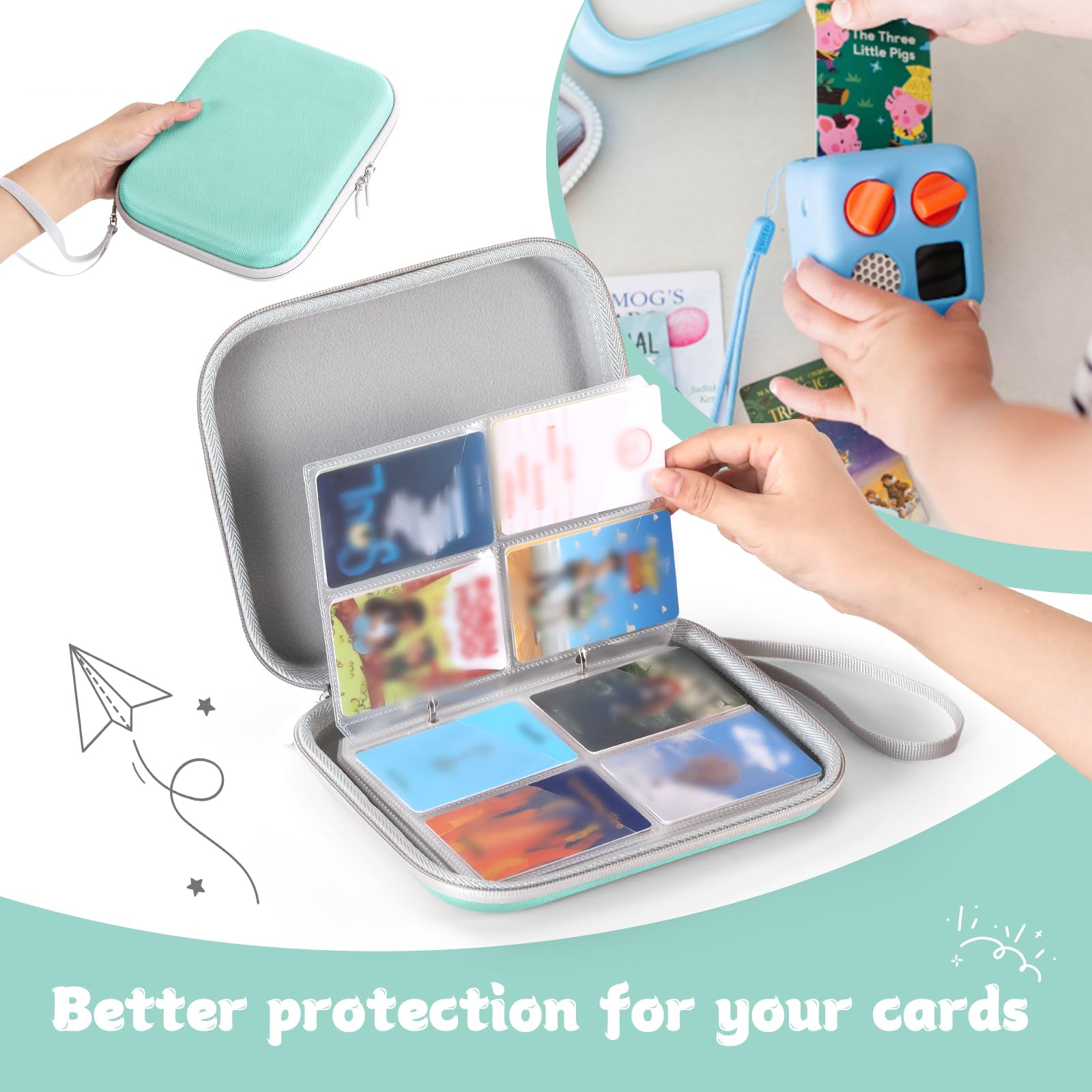 Jaffzora Card Holder for Yoto Cards, 120 Pockets Waterproof & Scratch-Resistant Card Organizer - Image 4