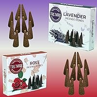 Vista 52 de TRUMIRI Incense Cones - Combo Pack of 20 Cone Incense - 10 Nag Champa + 10 Palo Santo - Insence Cones - Incense Cones Scented - Cone Incense Scents