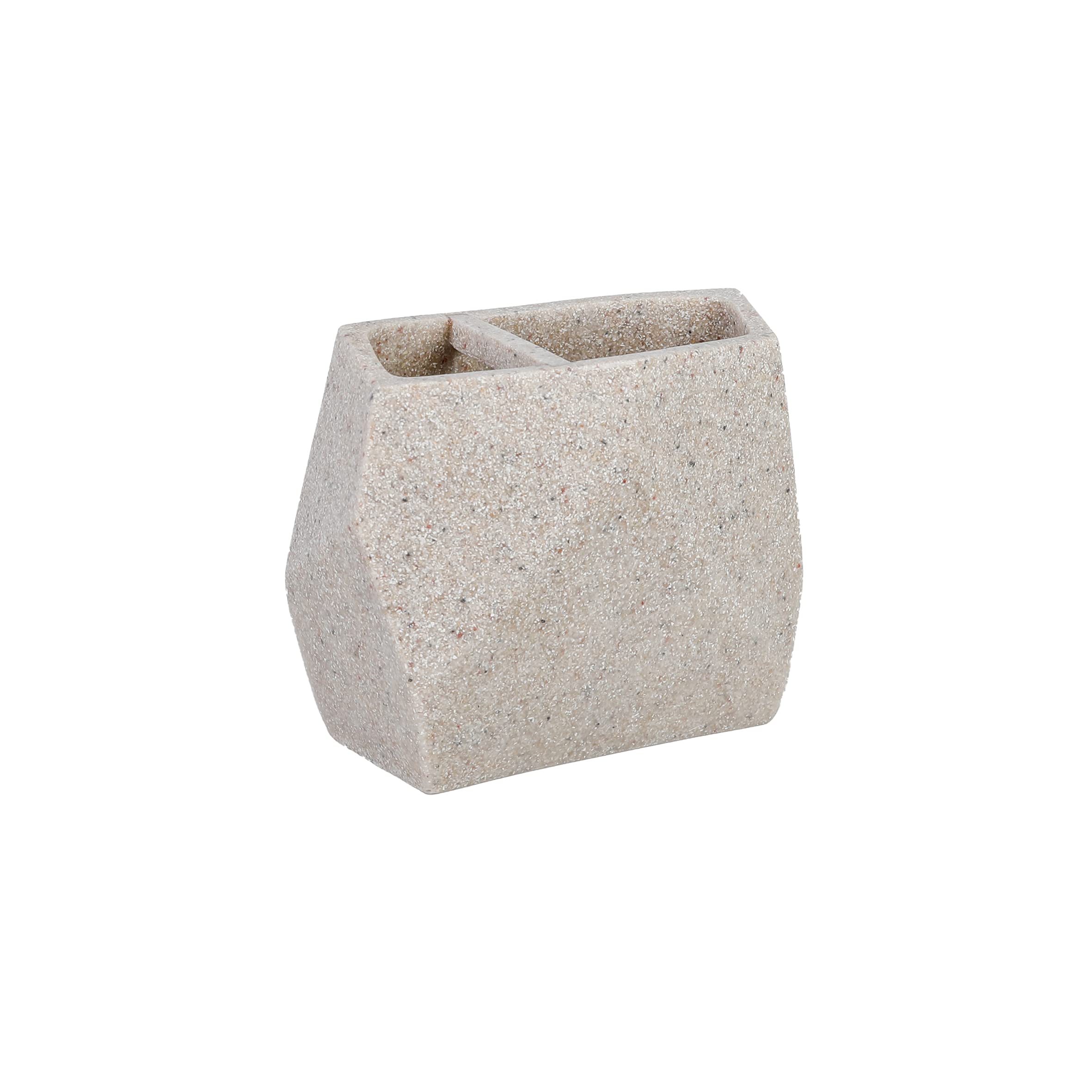 axentia Juego de Accesorios para Baño Santorino, Set de 5 Piezas de Poliresina Accesorios para Cuarto de Baño, Beige