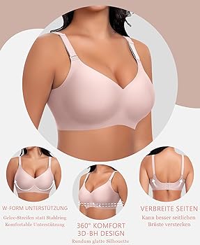 Reggiseno Senza Ferretto Scollo A V Push-Up - Morbido E Senza Cuciture Per Massimo Comfort Giornaliero