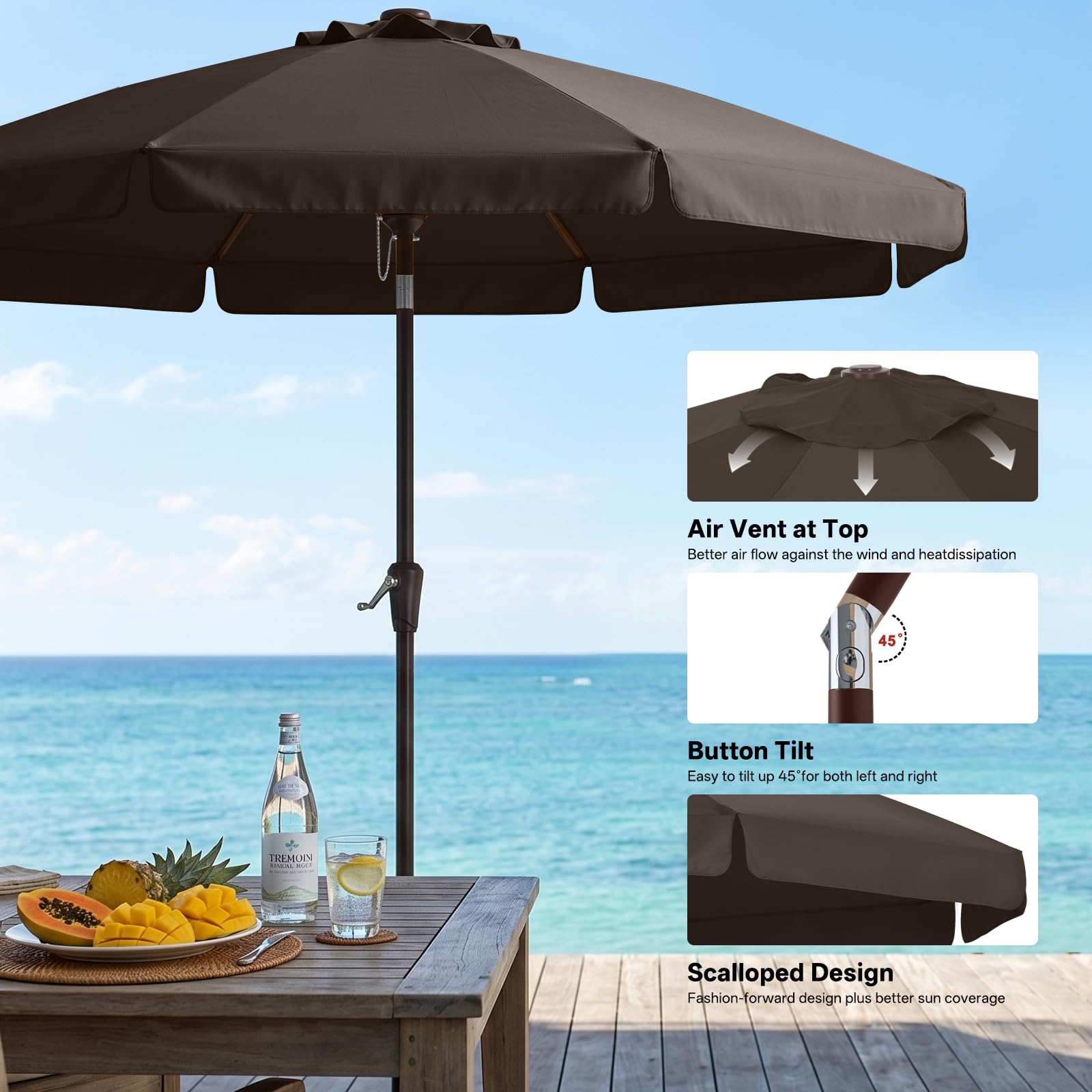 bradford patio 6.5 square market umbrella joss and main Amazon.com : PURPLE LEAF 6.5' x 6.5' Square Patio Umbrella Outdoor Table  Umbrella Aluminum Frame Market Umbrella Sun Umbrella with 8 Sturdy Ribs &  Tilt for Garden Deck Lawn & Pool Beige :
