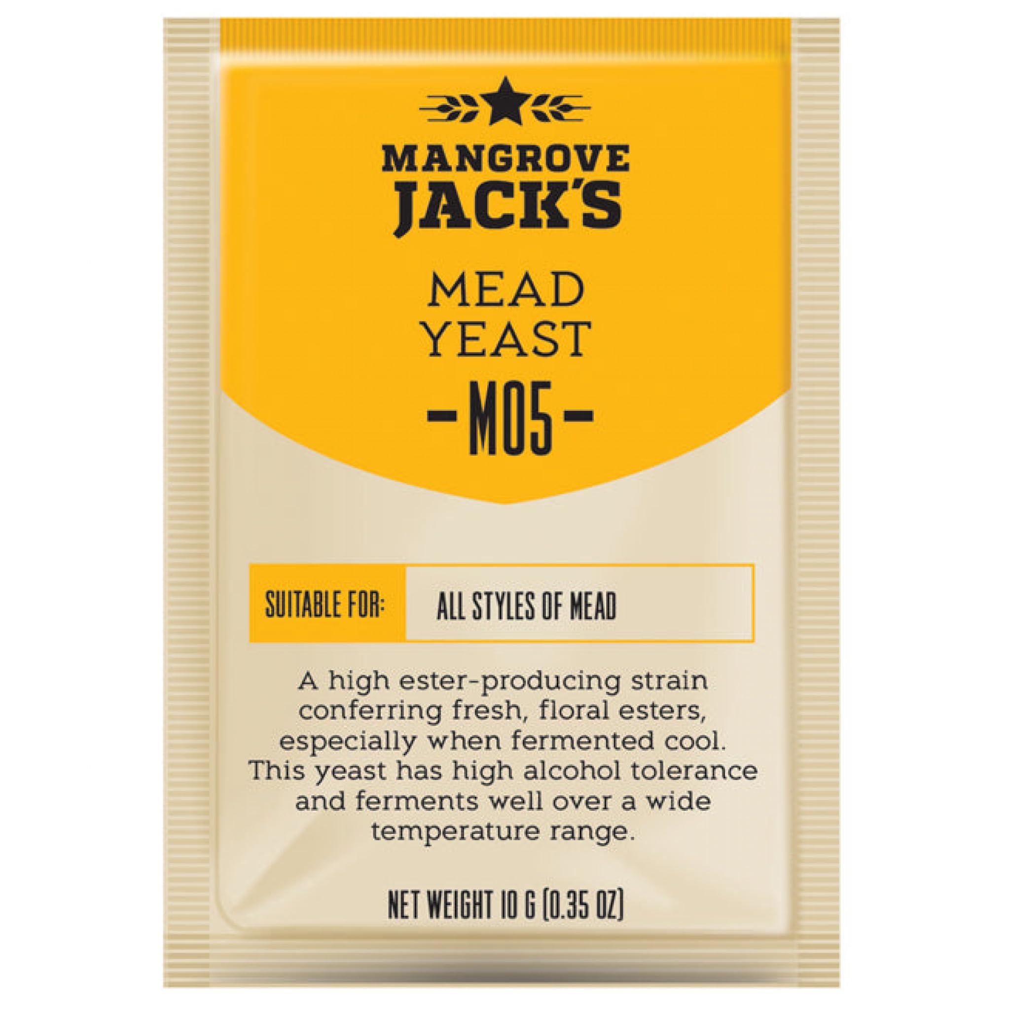 10 x Mangrove Jack’s 11 g/25 l Mead-Hefe – Hefe für Met-Gärung, Hefe für Honig, Weinhefe