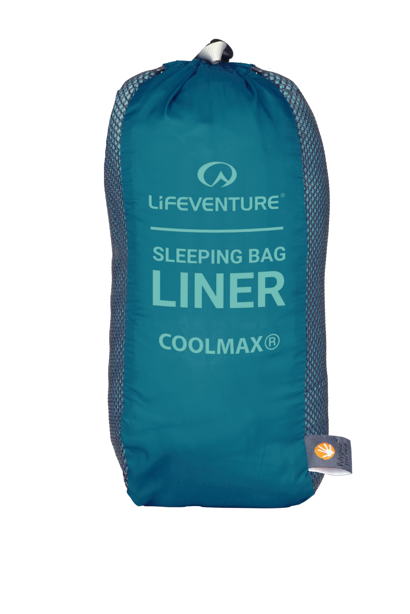 Lifeventure Coolmax Sacco a pelo per viaggi tropicali, leggero e traspirante, trattato con tecnologia Polygiene e protezione dagli insetti, forma rettangolare