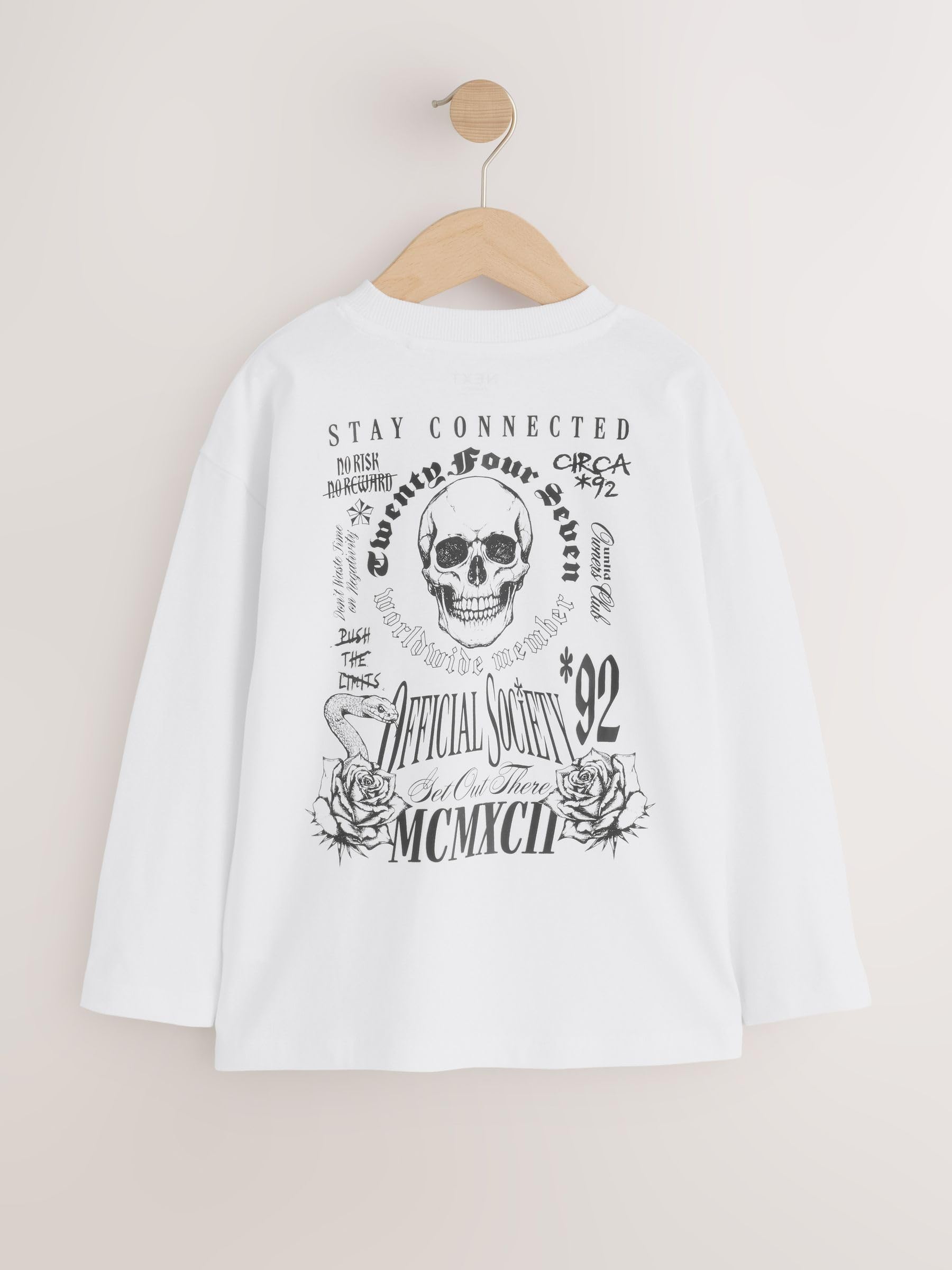NEXT Niños Pack de 3 Camisetas de Manga Larga de Corte Holgado con gráfico