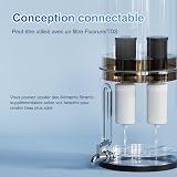 Purewell Filtre à Eau par Gravité 8,5L - Système de Filtration Familial avec Charbon Actif - Purificateur d'Eau pour Robinet et Eau de Pluie - Technologie Ultrafiltration - Grande Capacité - 5