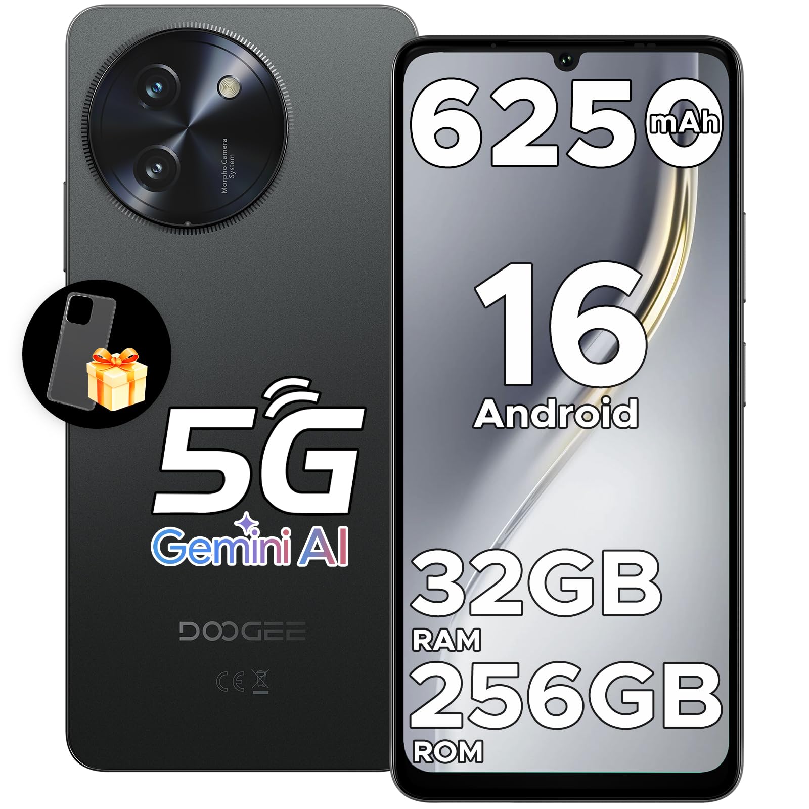 DOOGEE 5G Mobile Phones NOTE 59 PRO, Android 16 Phone With Gemini