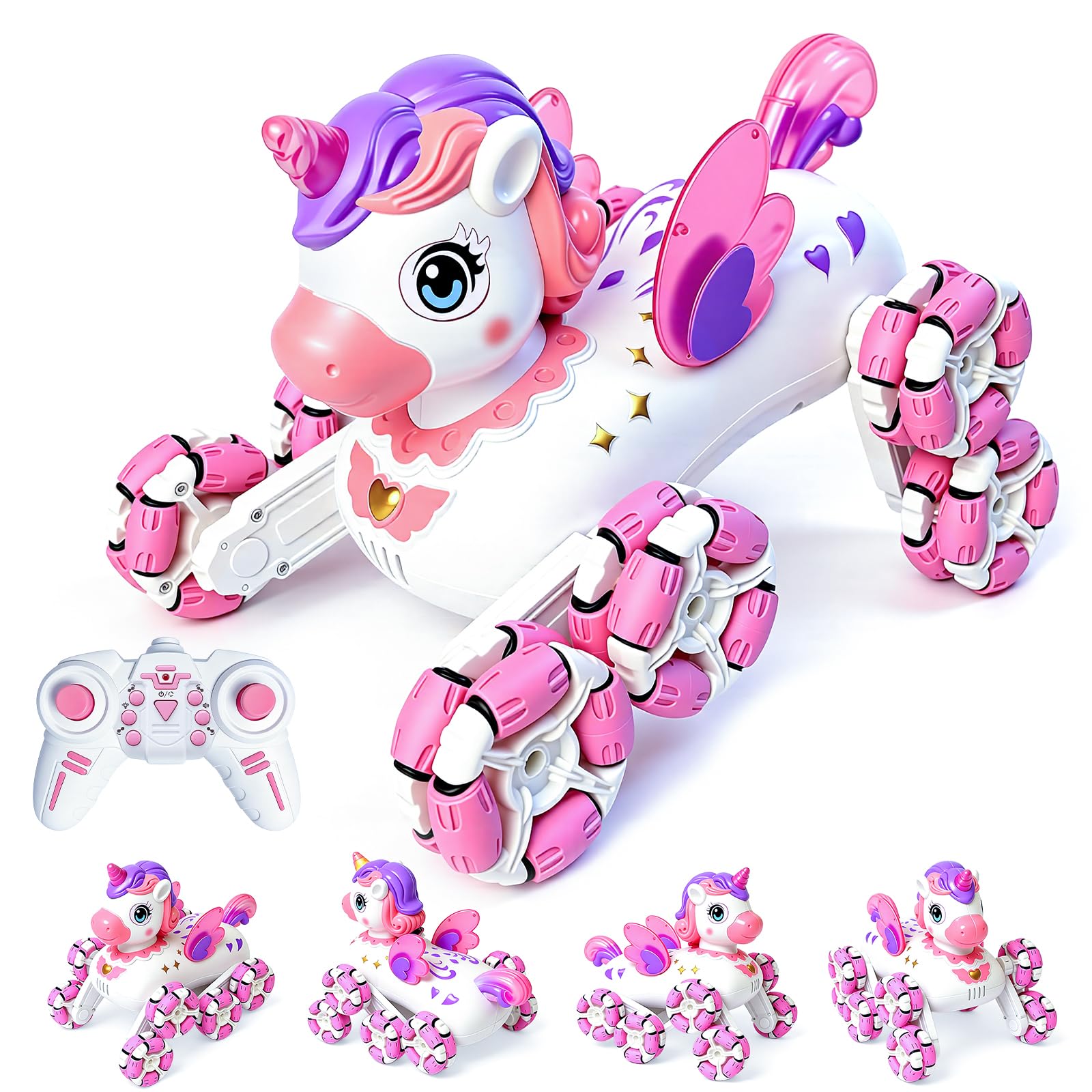Innovakids Unicorn RC Pet Stunt Car for Girls RC Car Gift for Kids Age 3-12