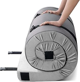 CertiPUR-US Memory Foam Camping Mattress, Portable Roll Up Travel Car Camping Mattress Sleeping Pad & Floor Mattress, Cot Mattress Guest Bed for Sleepover with Waterproof Cover & Travel Bag