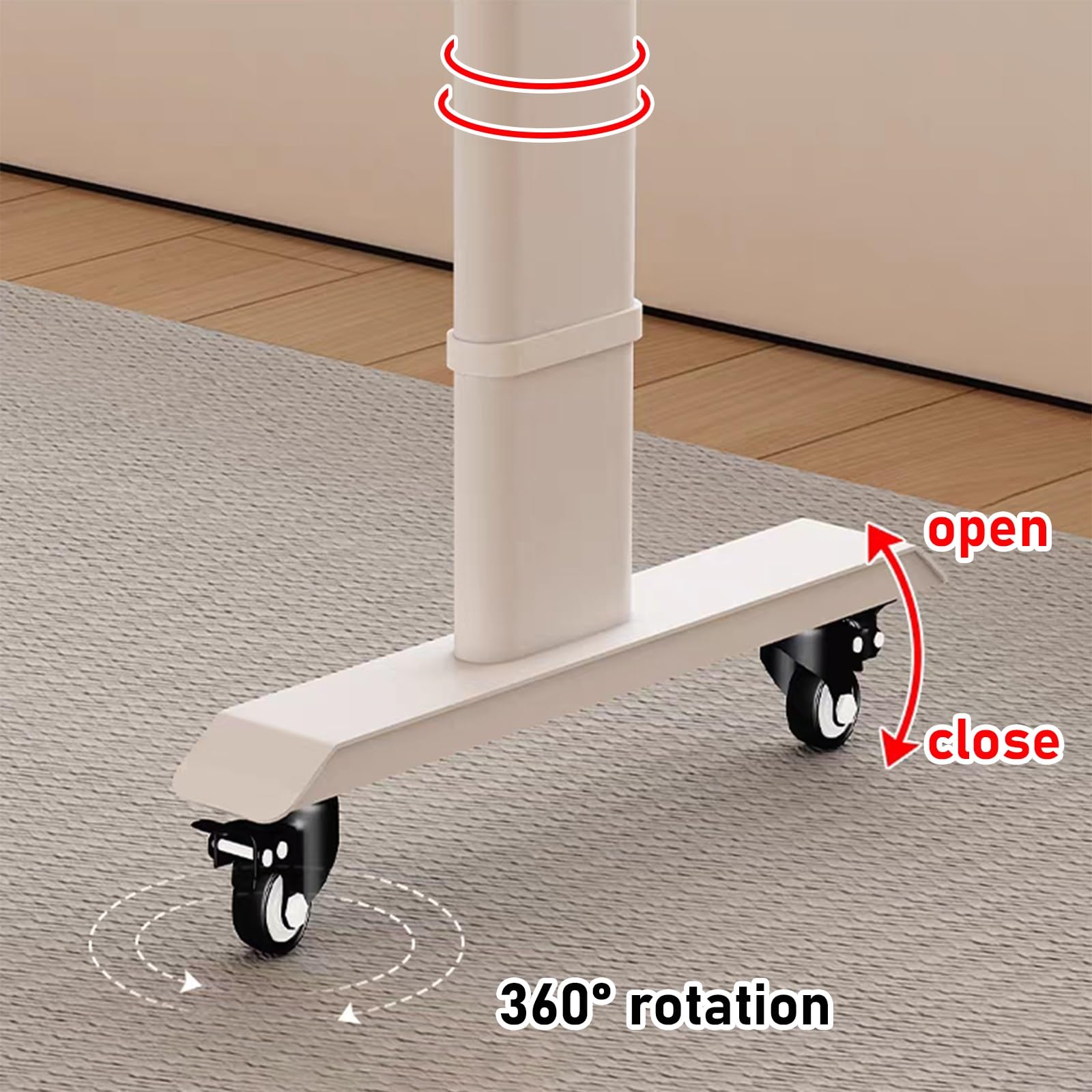 Mesa rodante de altura ajustable con ruedas, estación de trabajo móvil extensible para laptop, escritorio versátil para comedor, bar, oficina en casa, 59 x 19.7 x 28.3 pulgadas