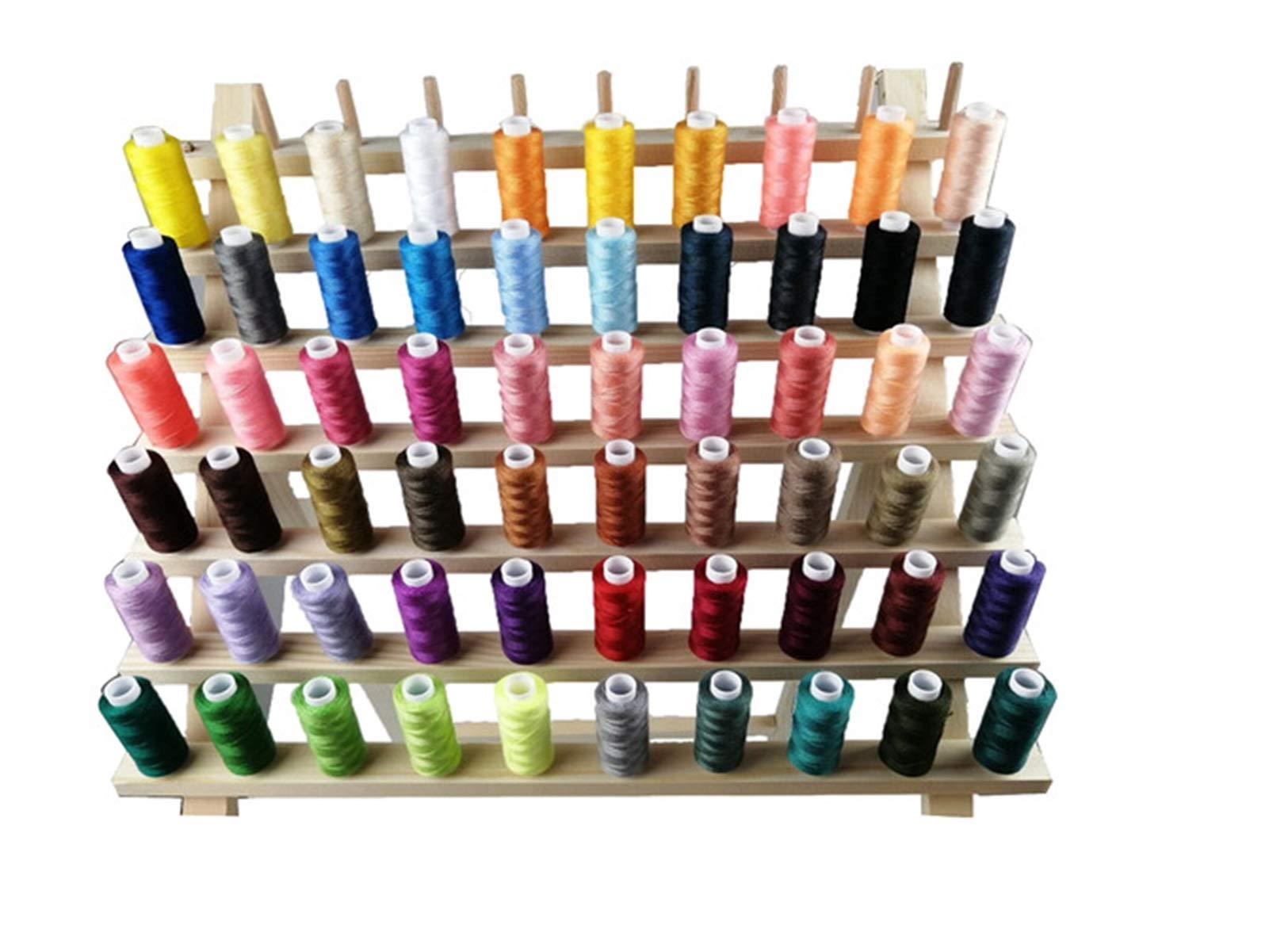 Fili da Ricamo Filo da Cucito 100 Colori Kit Filo 40S / 2 Filettatura in Poliestere 40WT per Macchine da Cucire, Macchine da Ricamo, (Color : 60 Colors)