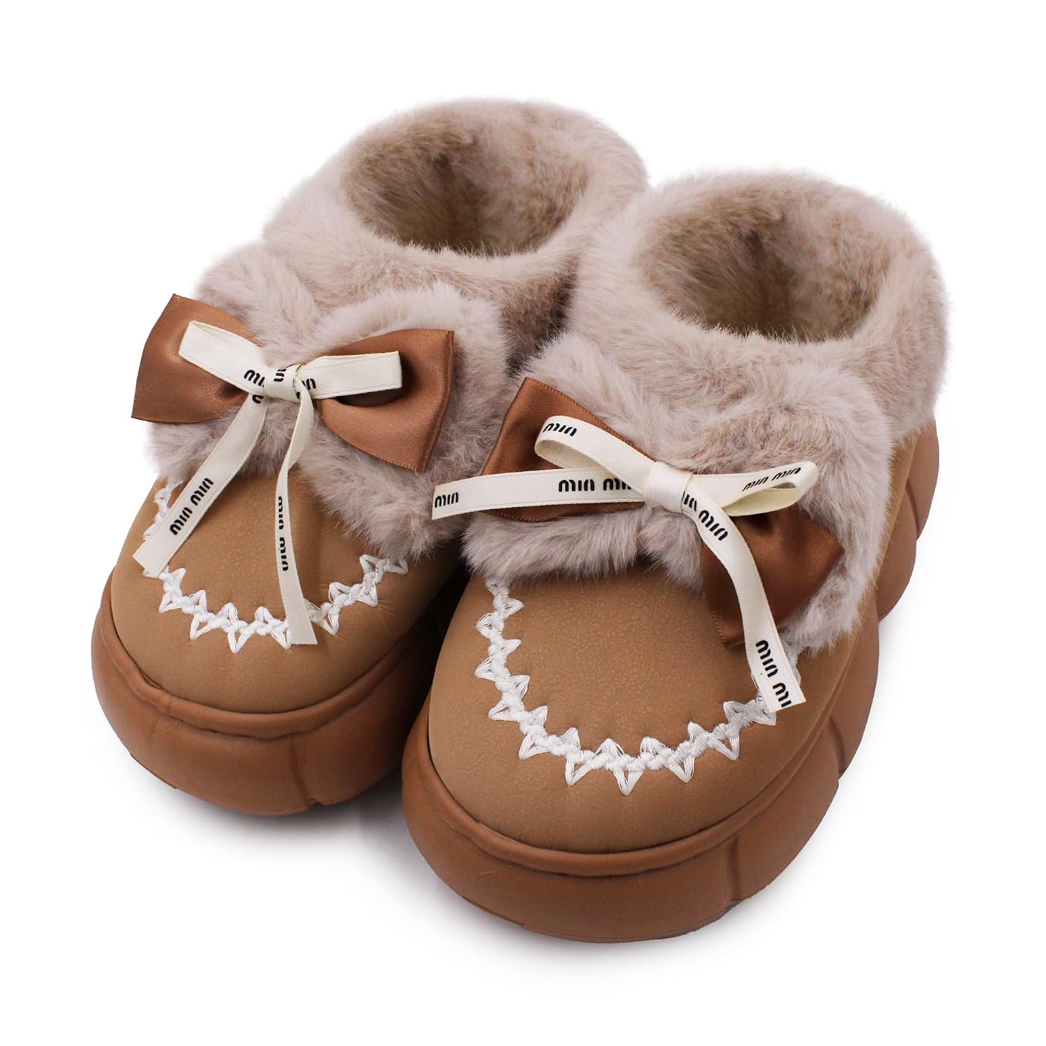 VRITRAZ Women’s Warm Fur Slippers with Bow Design | Soft Plush Indoor Winter Footwear | Anti-Slip Memory Foam Cozy Home Sl... - Review, Price and Buying Guide