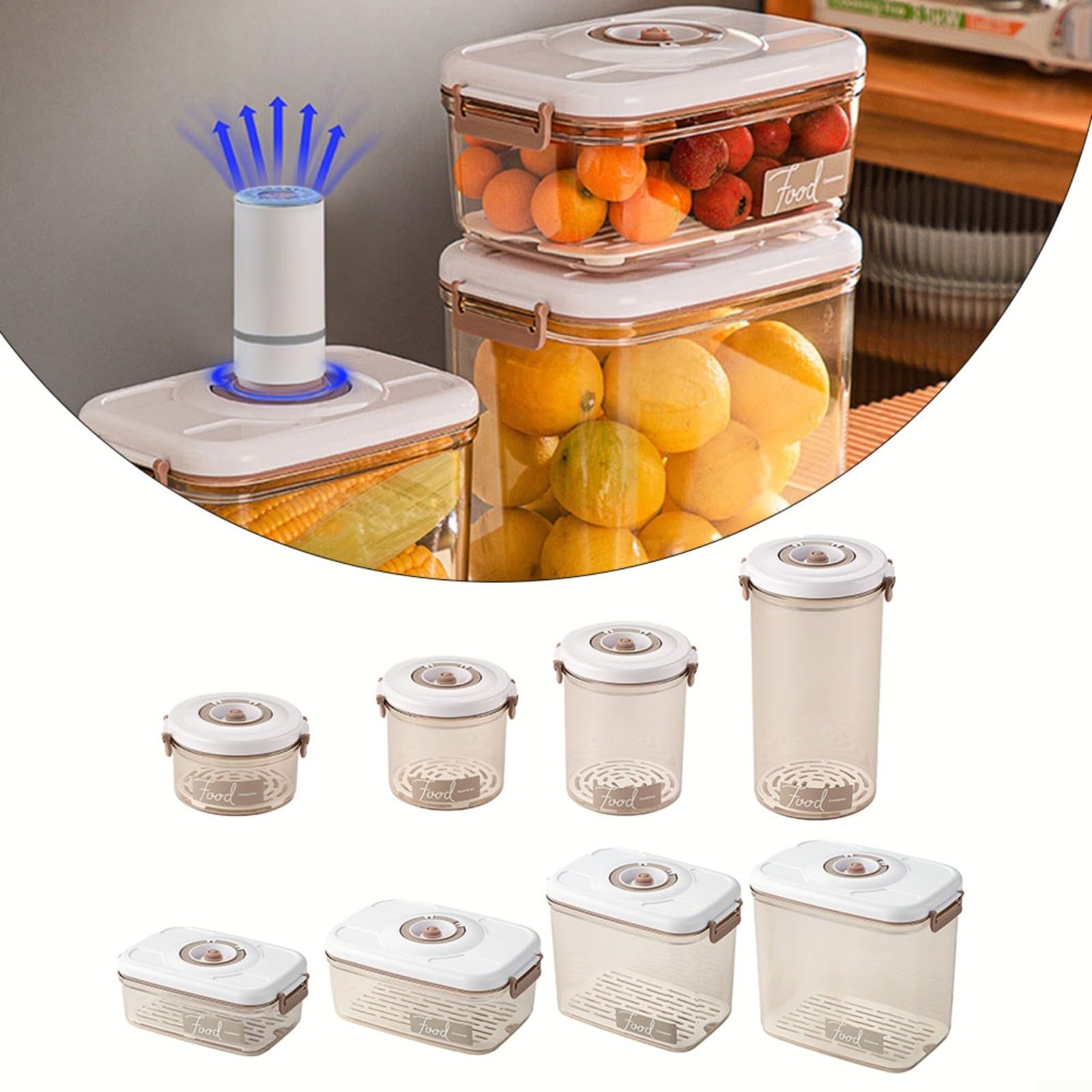 Boîte De Rangement Sous Vide Alimentaire - 2,1 L - Avec Couvercle Pratique Et étanchéité Optimale