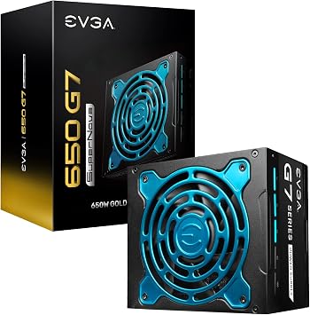 EVGA Supernova 650 G7, 80 Plus Gold 650W, Fully Modular, Eco Mode with FDB Fan, Includes Power ON Self Tester, Compact 130mm Size, Power Supply 220-G7-0650-X1