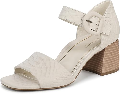 Vionic Womens Chardonnay Strappy Sandals Cream Leather 10 M