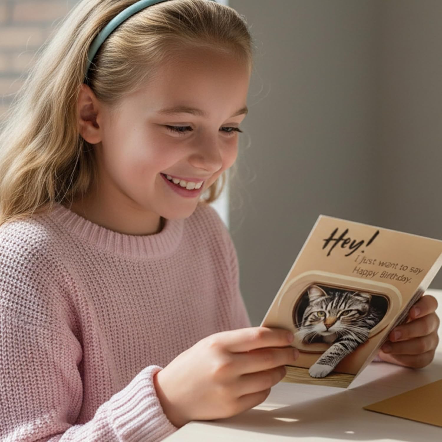 Funny Cat Themed Happy Birthday Greeting Card - 2D Design with Blank Interior for Personalized Messages, Perfect for Man Women, Cat Lovers, Friends & Family Celebrating Birthdays - Image 4