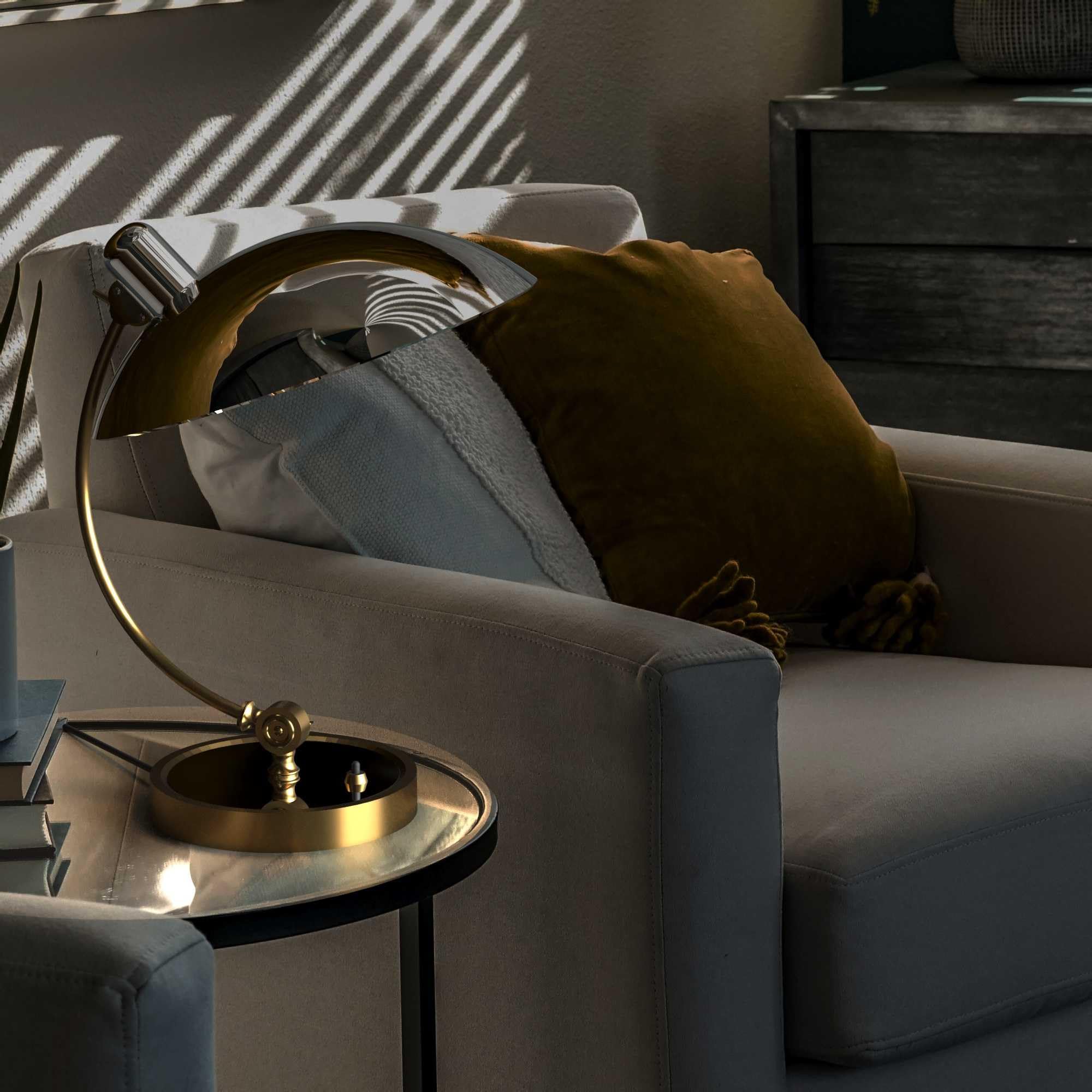 B·LED BARCELONA LED Lampada da tavolo Ulia – Design in stile Bauhaus | Lampada da scrivania con paralume orientabile, attacco E27. Lampada vintage retrò per comodino, scrivania, soggiorno