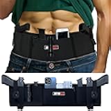 Concealed Carry Holster for 2 Guns - Belly Band Holster for Men, Women, Tactical Elastic Waistband Pistols Adjustable Belly Wrap, IWB OWB Magazine Pouch Fits