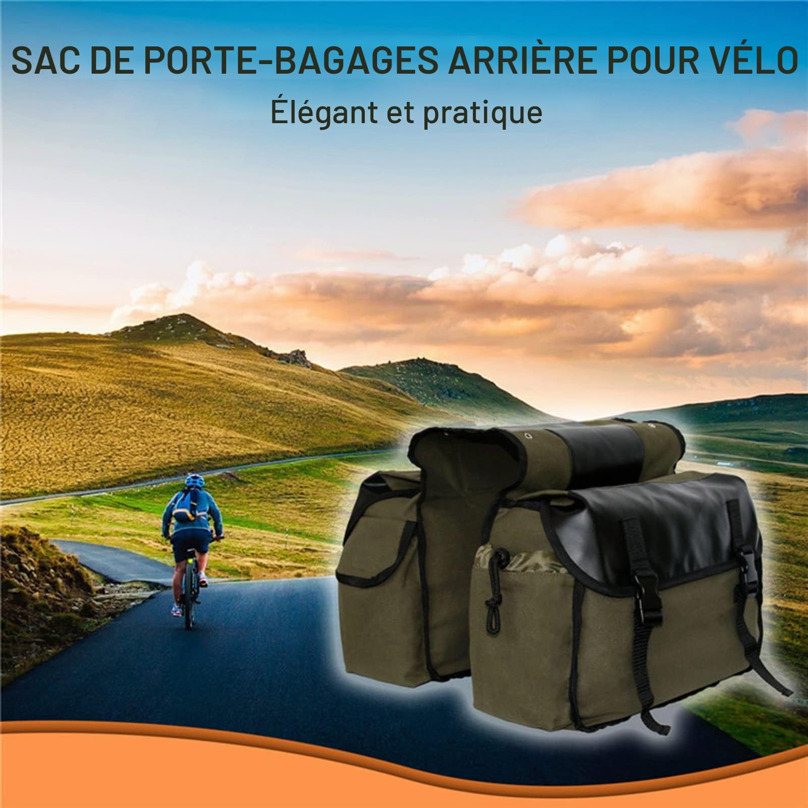 Shkalacar Sac de Selle pour Moto - Grande Capacité, Imperméable, en Toile - Sac de Voyage Latéral pour Outils
