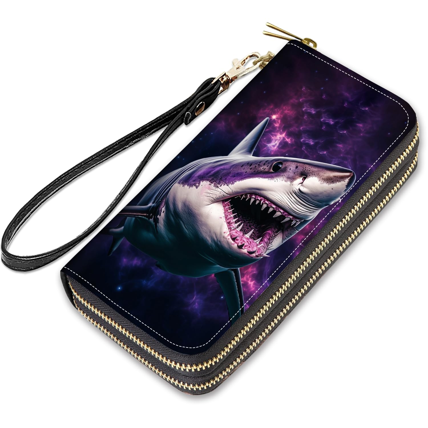 小物 SHARK MINI WALLET WGM Amazon.com: ZXHSBROK Shark Print Wallet for Women with