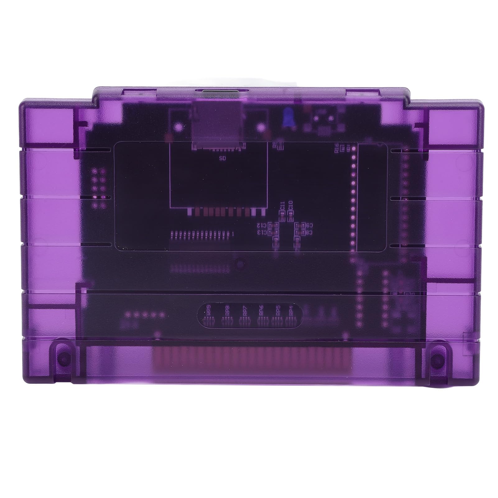 Cartuccia di gioco 3000 in 1 V1 0 Cartuccia per videogiochi con scheda di memoria da 8 GB per SFC Game Console Super Entertainment System SNES Classic Retro Gaming Accesso (Viola traslucido)