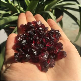 BAKYAR Cristal Natural en Bruto 100g 100% Nice Rau Vino Natural Rojo Granate Cristales curativos Piedras Preciosas crudas for la producción DIY de joyería