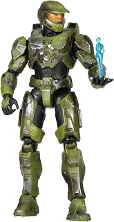 HALO Master Chief with Cortana Hologram - 12-Inch Articulated Master Chief Figure with Cortana Hologram Accessory