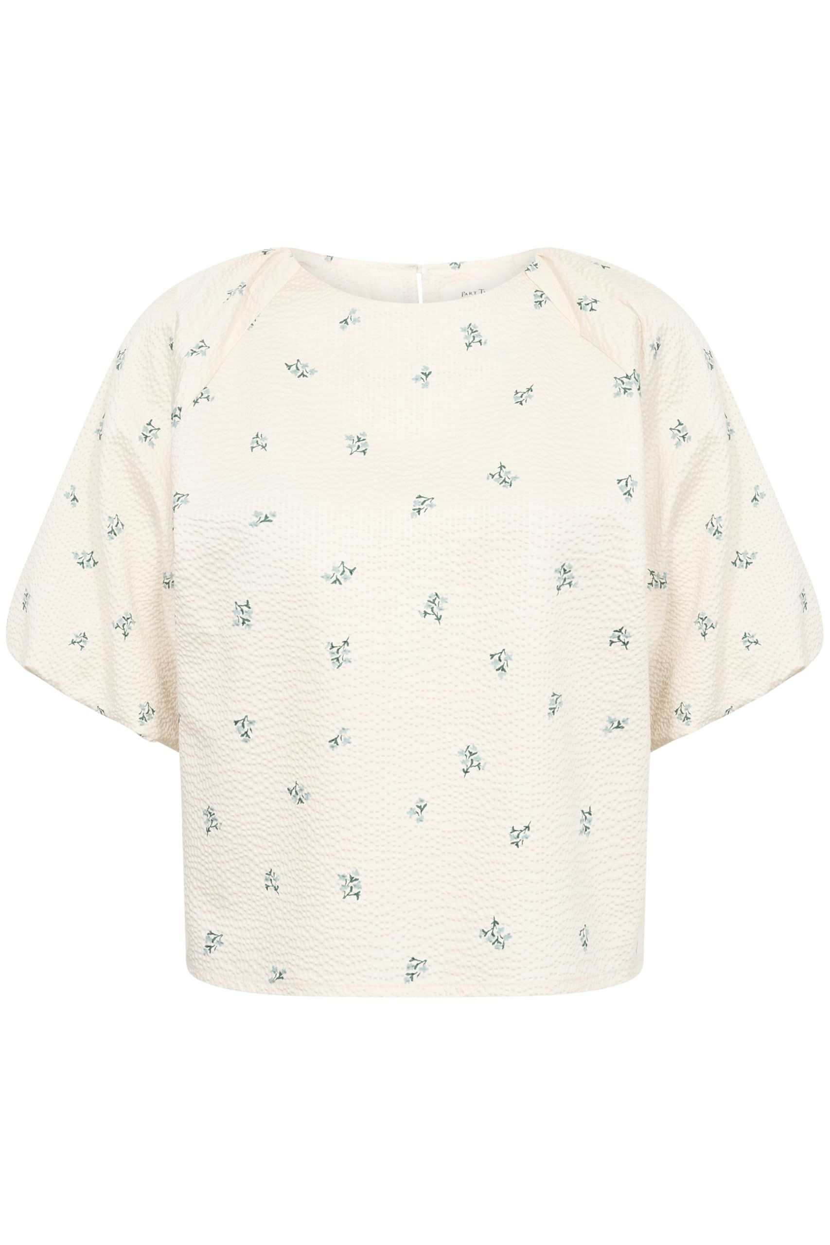Part Two Women's Beige Blouses, L, Green Bouquet Print Blouse