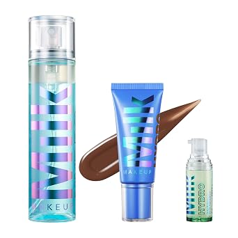 Milk Makeup Hydro Grip Bundle with Primer, Set Spray, Skin Tint 13 Hydrates Face & Sets Makeup for Up to 12 Hours Lightweight & Long-Lasting with Hyaluronic Acid