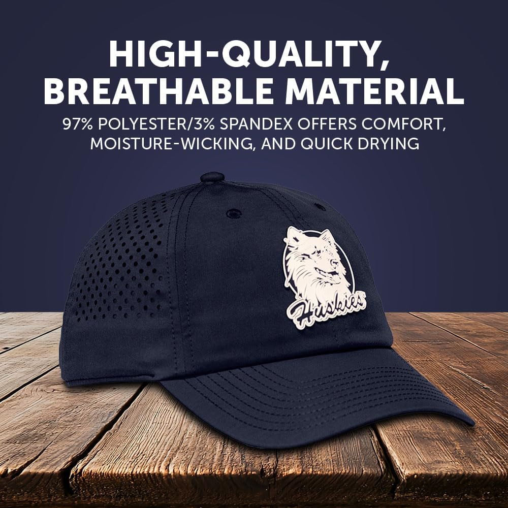 Desert Cactus UConn Snapback Hat – Huskies BreezePro Performance Baseball Cap with Adjustable Strap College Fan Gear - Image 4