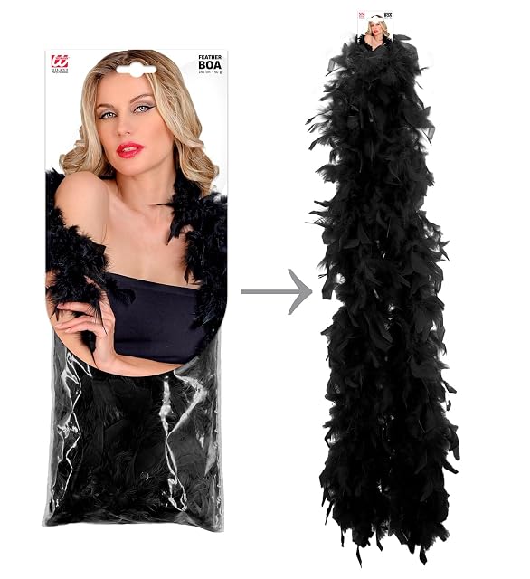Foto 2 de 5 de W WIDMANN MILANO Party Fashion - Boa de plumas de 180 cm para adultos