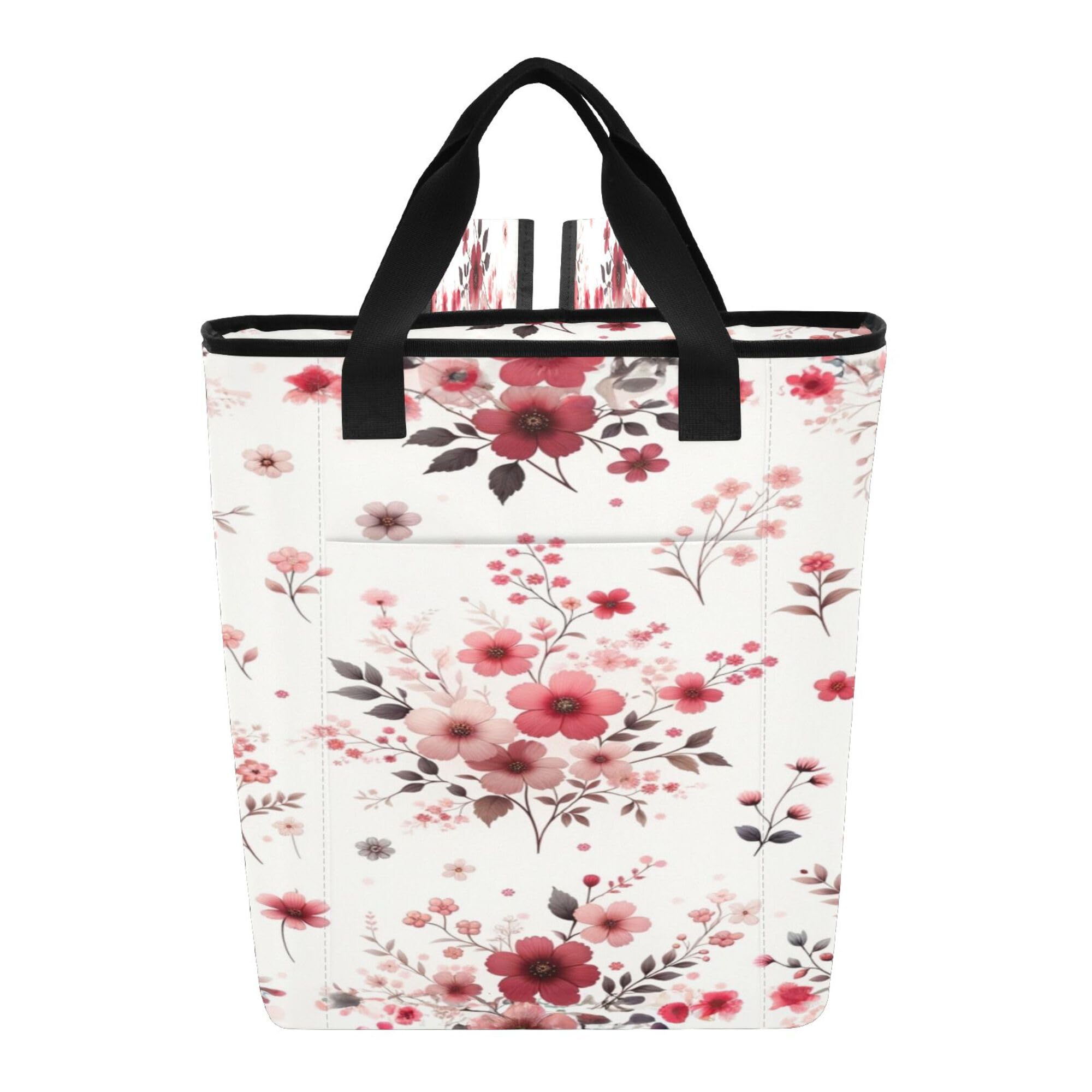 PYBUG Wild Flower Reusable Insulated Backpack 36 Cans,Large Leakproof Portable Cooler Tote Organizer for Office Picnic Hiking Beach BBQ