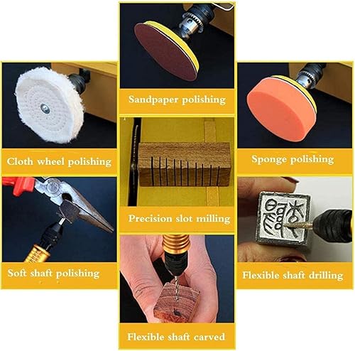 Miniatura 8 de Sierra de mesa portátil hecha a mano, torno de banco de carpintería, pulidora eléctrica, amoladora, sierra de corte, modelo de bricolaje,