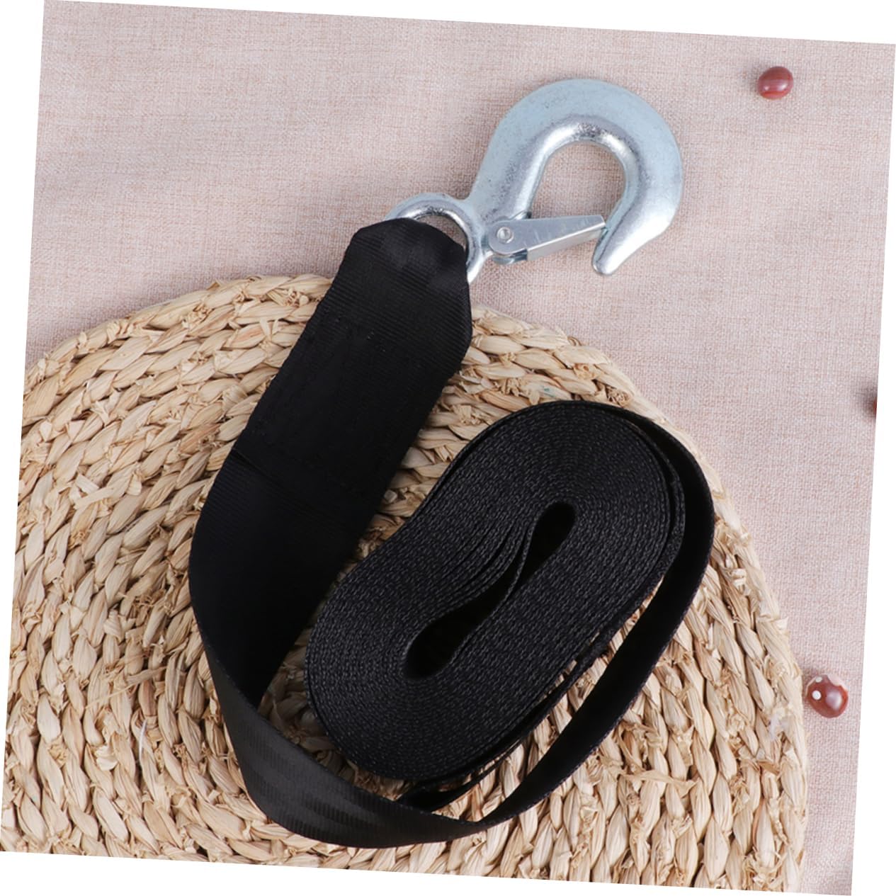 Replacement Winch Strap Rope with Hook Durable Capacity Wide Belt for Safe Loading and Retrieving of Trucks and Vehicles