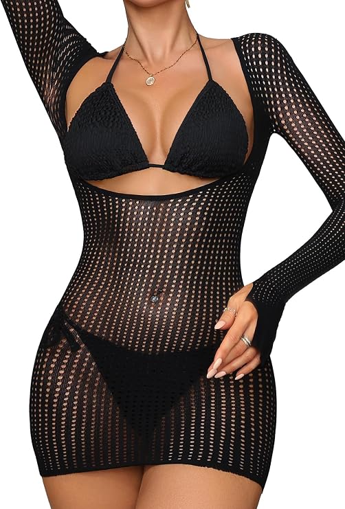Lilosy Beach Swimsuit Single Cover Up Women Dress Bathing Suit