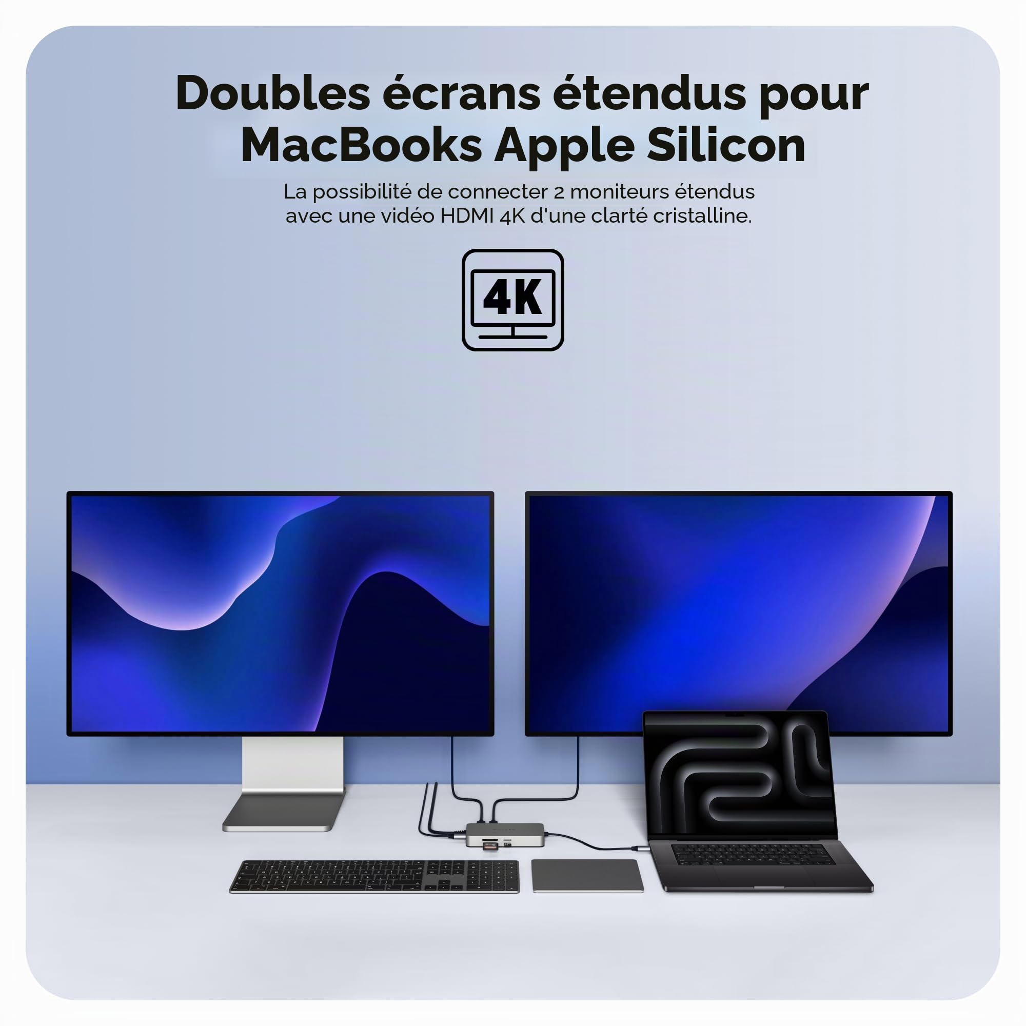 HyperDrive Hub USB-C 10-en-1 Dual 4K HDMI - HDM1H-GL