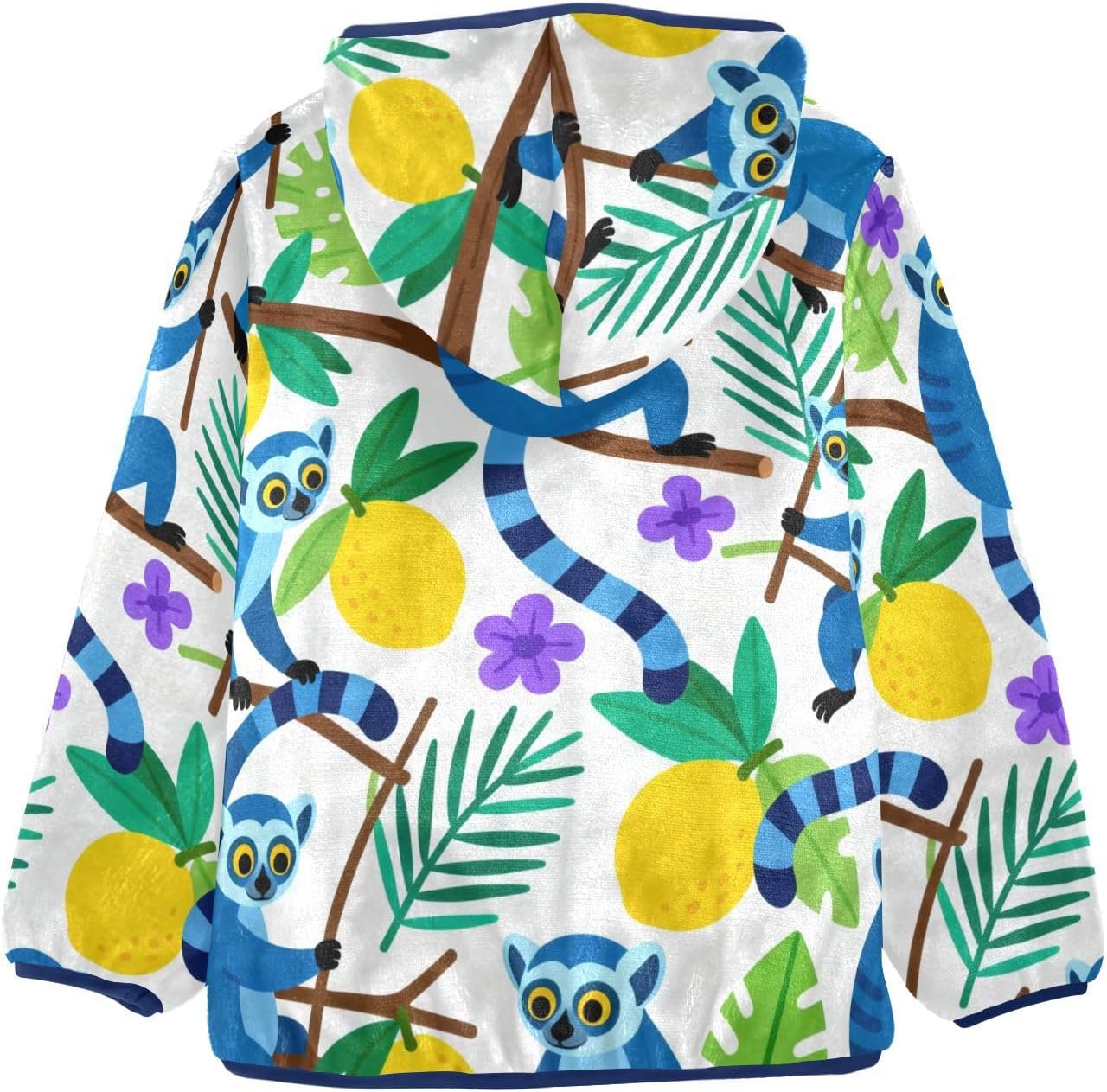 GuoChe Blue Lemur and Lemon Toddler Zip Up Jackets Winter Coat Children