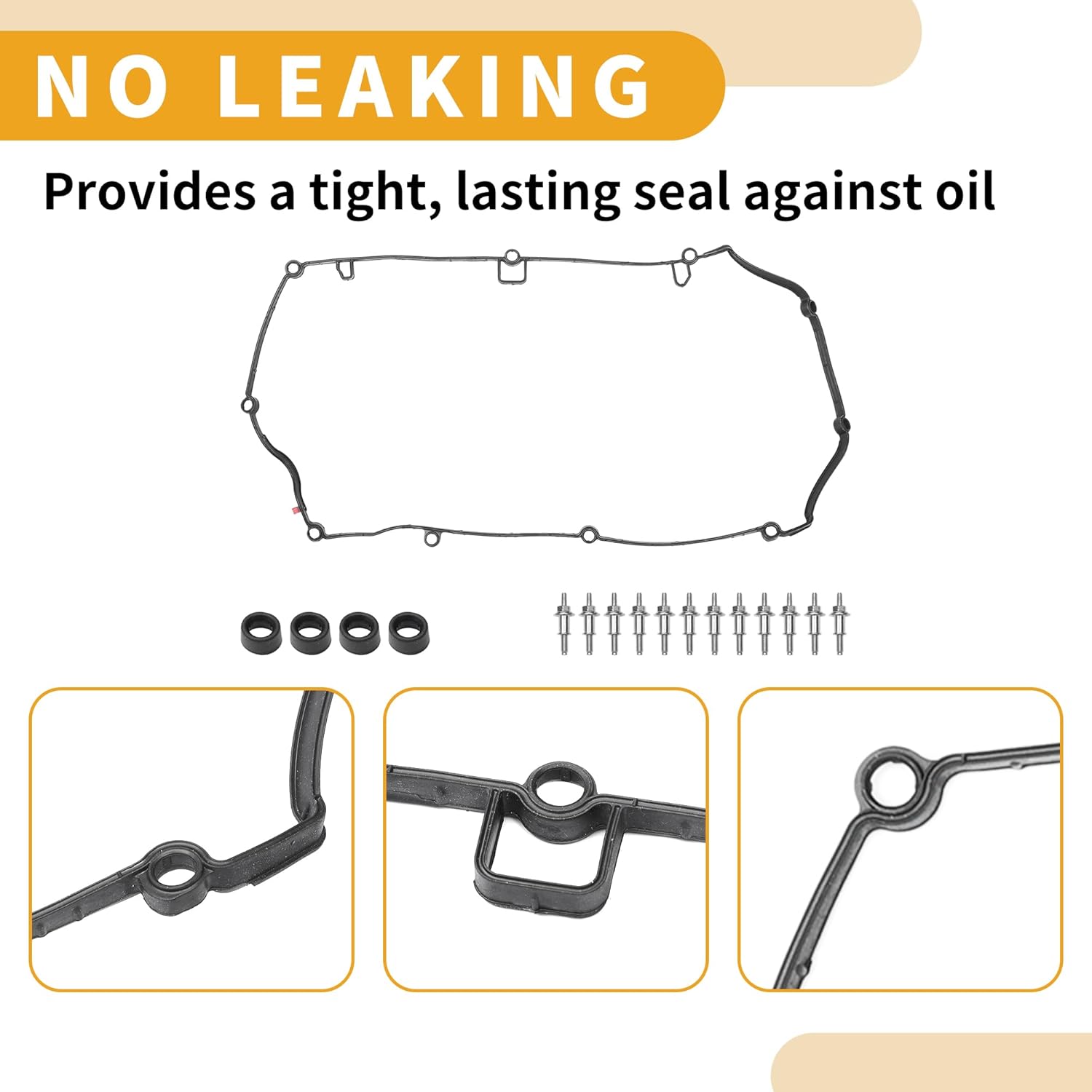 Engine Valve Cover No.11127646552/0248S7 Front Rocker Cover for Mini Cooper 1.6L 2007-2015 Aluminum Alloy Red W/ith Gasket Bolt Oil Cap PCV Valve