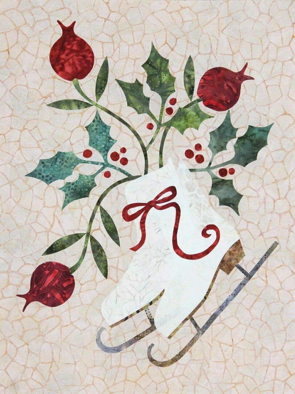 Seasonal Silhouettes Block 1 Laser Cut Fusible Applique Kit with Background