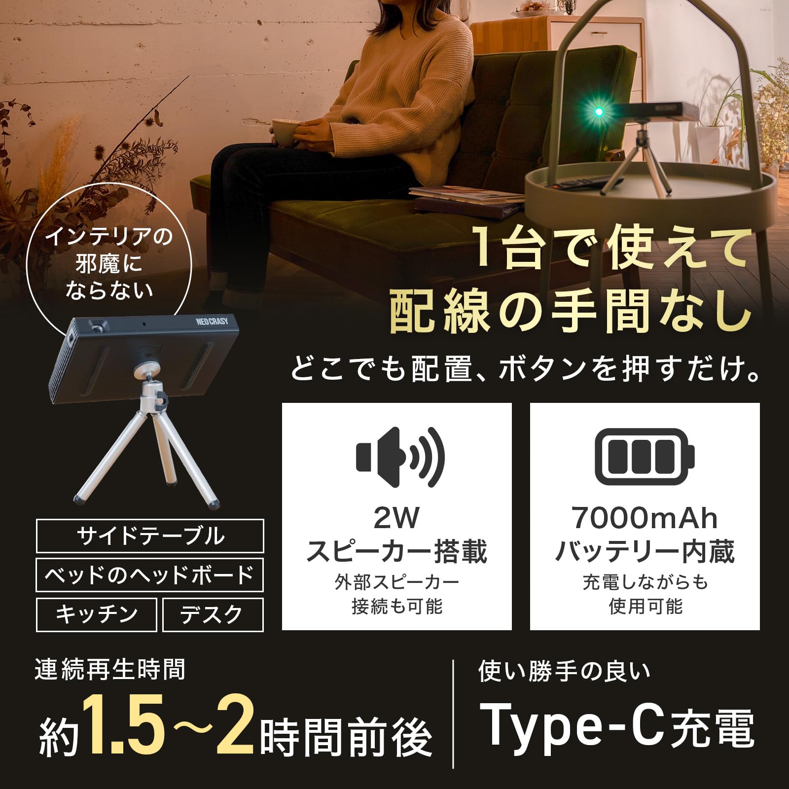 Amazon.co.jp: 薄型プロジェクター ポータブル ポータブル