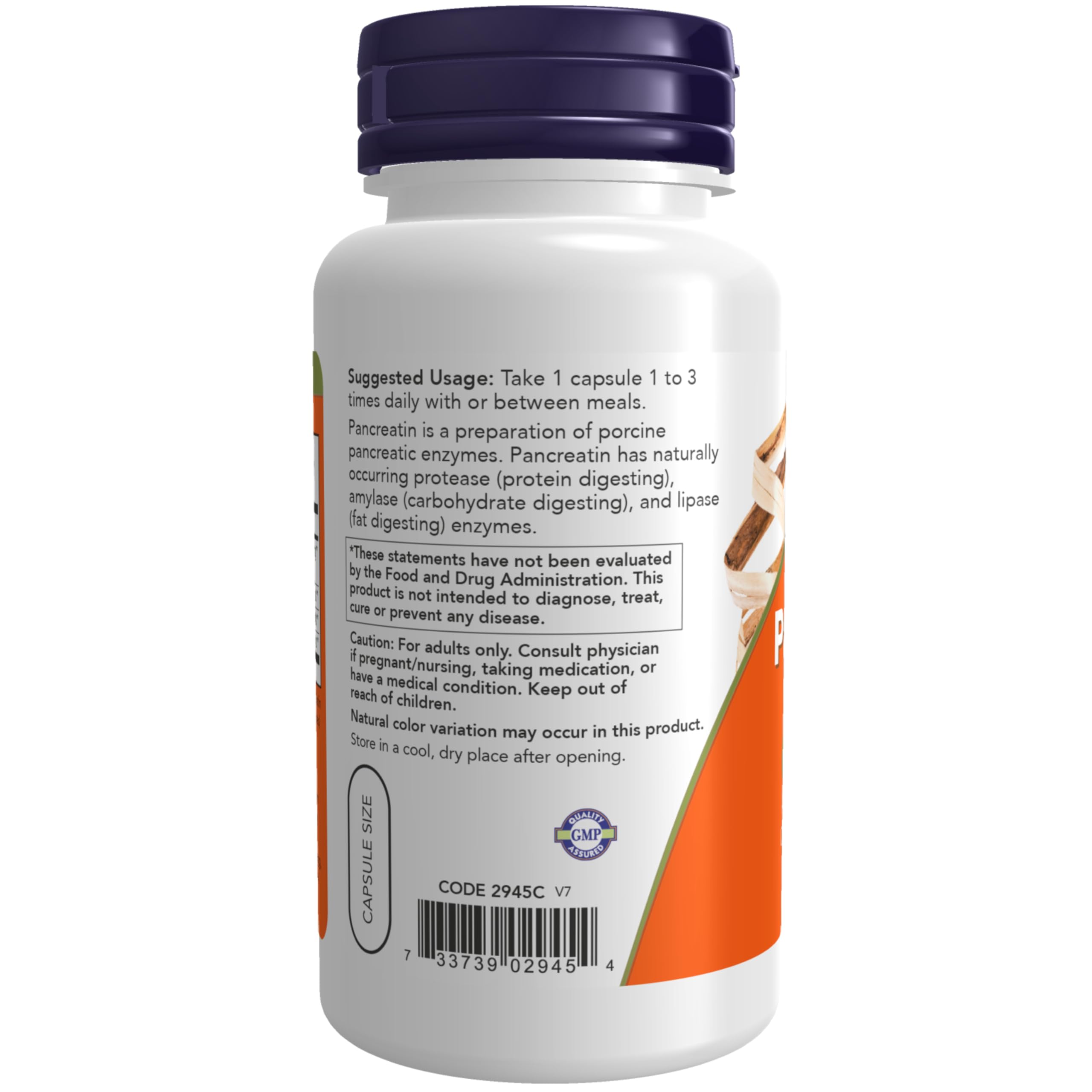 NOW Foods Pancreatin 10X -- 200 mg - 100 Capsules 1
