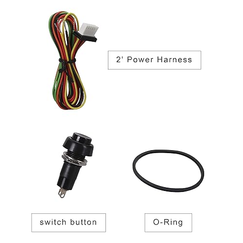 Miniatura 6 de MOTOR METER RACING Medidor de reloj, 2.047in con aguja roja, retroiluminación LED blanca de 12 V, esfera negra, para coche y camión