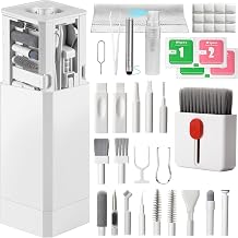 47-Piece Phone Cleaning Kit for iPhone, AirPods &amp; Keyboards, White | All-in-one electronics cleaner for Lightning and USB-C charging ports, with putty, microfiber cloth, wipes and brushes
