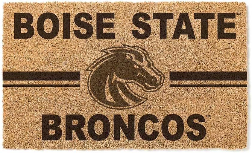 KH Sports Fan Boise State Broncos Team Logo Coir Doormat, 18x30 Inches, Broncos Outdoor Rug; Display Your Team Spirit with This Unique Boise State Broncos Doormat