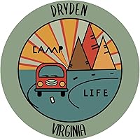 Vista 1 de Dryden Virginia Souvenir 4 Inch Vinyl Decal Sticker Camping Design